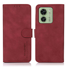 Handytasche Stand Schutzhülle Flip Leder Hülle D01Y für Motorola Moto Edge 40 5G Rot