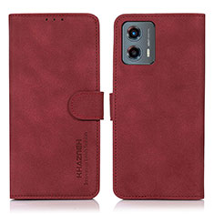 Handytasche Stand Schutzhülle Flip Leder Hülle D01Y für Motorola Moto G 5G (2023) Rot