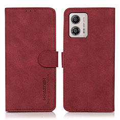 Handytasche Stand Schutzhülle Flip Leder Hülle D01Y für Motorola Moto G53 5G Rot