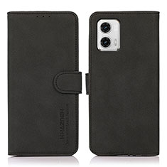 Handytasche Stand Schutzhülle Flip Leder Hülle D01Y für Motorola Moto G73 5G Schwarz