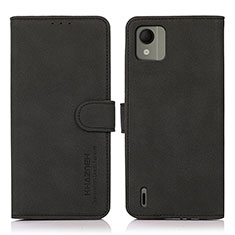 Handytasche Stand Schutzhülle Flip Leder Hülle D01Y für Nokia C110 Schwarz