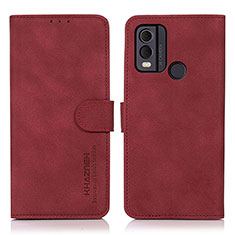 Handytasche Stand Schutzhülle Flip Leder Hülle D01Y für Nokia C22 Rot