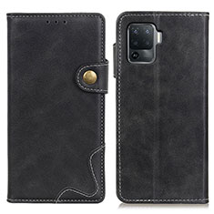 Handytasche Stand Schutzhülle Flip Leder Hülle D01Y für Oppo F19 Pro Schwarz