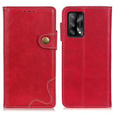 Handytasche Stand Schutzhülle Flip Leder Hülle D01Y für Oppo F19 Rot