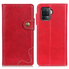 Handytasche Stand Schutzhülle Flip Leder Hülle D01Y für Oppo Reno5 F Rot