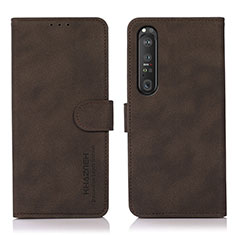 Handytasche Stand Schutzhülle Flip Leder Hülle D01Y für Sony Xperia 1 III Braun