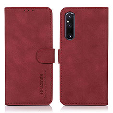 Handytasche Stand Schutzhülle Flip Leder Hülle D01Y für Sony Xperia 1 V Rot