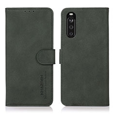 Handytasche Stand Schutzhülle Flip Leder Hülle D01Y für Sony Xperia 10 III Grün