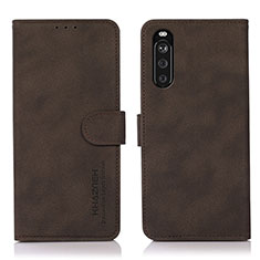 Handytasche Stand Schutzhülle Flip Leder Hülle D01Y für Sony Xperia 10 III Lite Braun