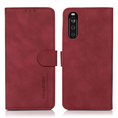 Handytasche Stand Schutzhülle Flip Leder Hülle D01Y für Sony Xperia 10 III Lite Rot