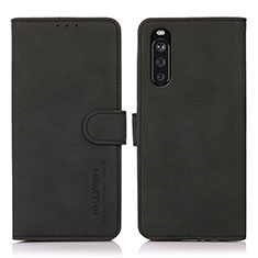 Handytasche Stand Schutzhülle Flip Leder Hülle D01Y für Sony Xperia 10 III SO-52B Schwarz