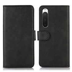 Handytasche Stand Schutzhülle Flip Leder Hülle D01Y für Sony Xperia 10 IV SOG07 Schwarz