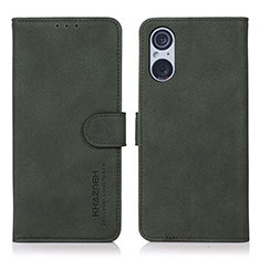 Handytasche Stand Schutzhülle Flip Leder Hülle D01Y für Sony Xperia 5 V Grün