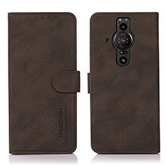 Handytasche Stand Schutzhülle Flip Leder Hülle D01Y für Sony Xperia PRO-I Braun