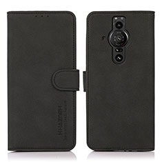 Handytasche Stand Schutzhülle Flip Leder Hülle D01Y für Sony Xperia PRO-I Schwarz