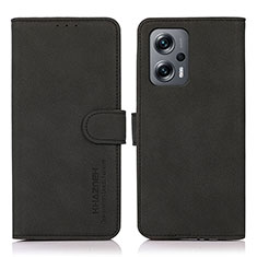 Handytasche Stand Schutzhülle Flip Leder Hülle D01Y für Xiaomi Poco F5 5G Schwarz