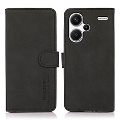 Handytasche Stand Schutzhülle Flip Leder Hülle D01Y für Xiaomi Redmi Note 13 Pro+ Plus 5G Schwarz