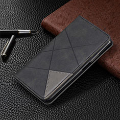 Handytasche Stand Schutzhülle Flip Leder Hülle D03 für Xiaomi Mi Note 10 Schwarz