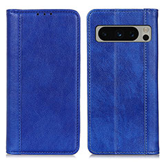 Handytasche Stand Schutzhülle Flip Leder Hülle D03Y für Google Pixel 8 Pro 5G Blau