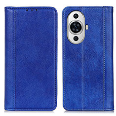 Handytasche Stand Schutzhülle Flip Leder Hülle D03Y für Huawei Nova 11 Blau