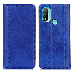 Handytasche Stand Schutzhülle Flip Leder Hülle D03Y für Motorola Moto E20 Blau