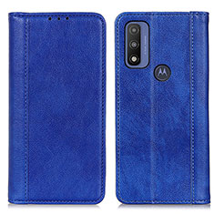 Handytasche Stand Schutzhülle Flip Leder Hülle D03Y für Motorola Moto G Pure Blau