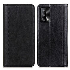 Handytasche Stand Schutzhülle Flip Leder Hülle D03Y für Oppo A74 4G Schwarz