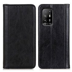 Handytasche Stand Schutzhülle Flip Leder Hülle D03Y für Oppo A95 5G Schwarz