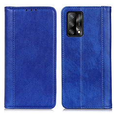 Handytasche Stand Schutzhülle Flip Leder Hülle D03Y für Oppo F19 Blau