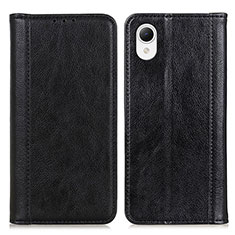 Handytasche Stand Schutzhülle Flip Leder Hülle D03Y für Samsung Galaxy A23 5G SC-56C Schwarz