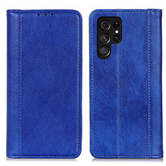 Handytasche Stand Schutzhülle Flip Leder Hülle D03Y für Samsung Galaxy S23 Ultra 5G Blau