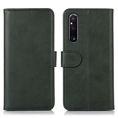 Handytasche Stand Schutzhülle Flip Leder Hülle D03Y für Sony Xperia 1 V Grün