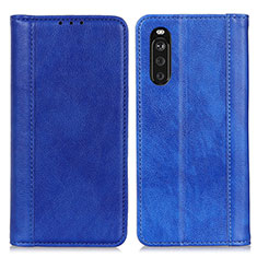 Handytasche Stand Schutzhülle Flip Leder Hülle D03Y für Sony Xperia 10 III Blau