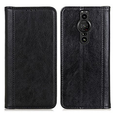 Handytasche Stand Schutzhülle Flip Leder Hülle D03Y für Sony Xperia PRO-I Schwarz