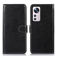 Handytasche Stand Schutzhülle Flip Leder Hülle D03Y für Xiaomi Mi 12 5G Schwarz