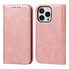 Handytasche Stand Schutzhülle Flip Leder Hülle D04T für Apple iPhone 13 Pro Rosa