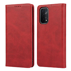 Handytasche Stand Schutzhülle Flip Leder Hülle D04T für Oppo A54 5G Rot