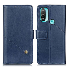 Handytasche Stand Schutzhülle Flip Leder Hülle D04Y für Motorola Moto E20 Blau