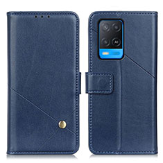 Handytasche Stand Schutzhülle Flip Leder Hülle D04Y für Oppo A54 4G Blau