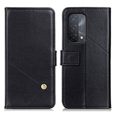 Handytasche Stand Schutzhülle Flip Leder Hülle D04Y für Oppo A74 5G Schwarz