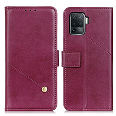 Handytasche Stand Schutzhülle Flip Leder Hülle D04Y für Oppo A94 4G Violett