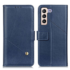 Handytasche Stand Schutzhülle Flip Leder Hülle D04Y für Samsung Galaxy S21 5G Blau