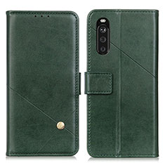 Handytasche Stand Schutzhülle Flip Leder Hülle D04Y für Sony Xperia 10 III Grün