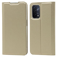 Handytasche Stand Schutzhülle Flip Leder Hülle D05T für Oppo A54 5G Gold