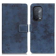 Handytasche Stand Schutzhülle Flip Leder Hülle D05Y für Oppo A54 5G Blau