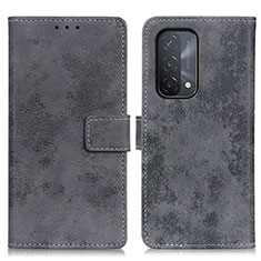 Handytasche Stand Schutzhülle Flip Leder Hülle D05Y für Oppo A54 5G Grau