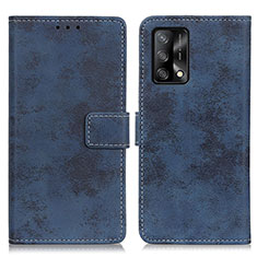 Handytasche Stand Schutzhülle Flip Leder Hülle D05Y für Oppo A95 4G Blau