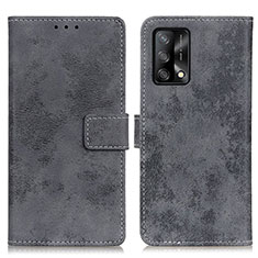 Handytasche Stand Schutzhülle Flip Leder Hülle D05Y für Oppo A95 4G Grau