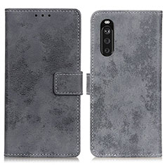 Handytasche Stand Schutzhülle Flip Leder Hülle D05Y für Sony Xperia 10 III SO-52B Grau