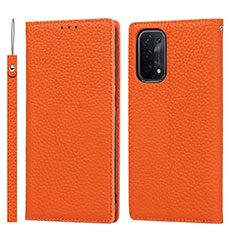 Handytasche Stand Schutzhülle Flip Leder Hülle D06T für OnePlus Nord N200 5G Orange